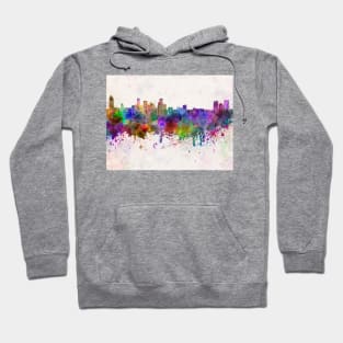 Baltimore skyline in watercolor background Hoodie